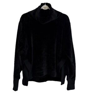 Athleta Sweater Womens Medium Black Double Cozy Karma Funnel Neck Pullover